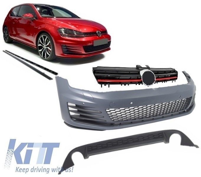 Komplett karosszériakészlet VW Golf 7 VII 2013-2016 GTI Lookhoz, első ráccsal