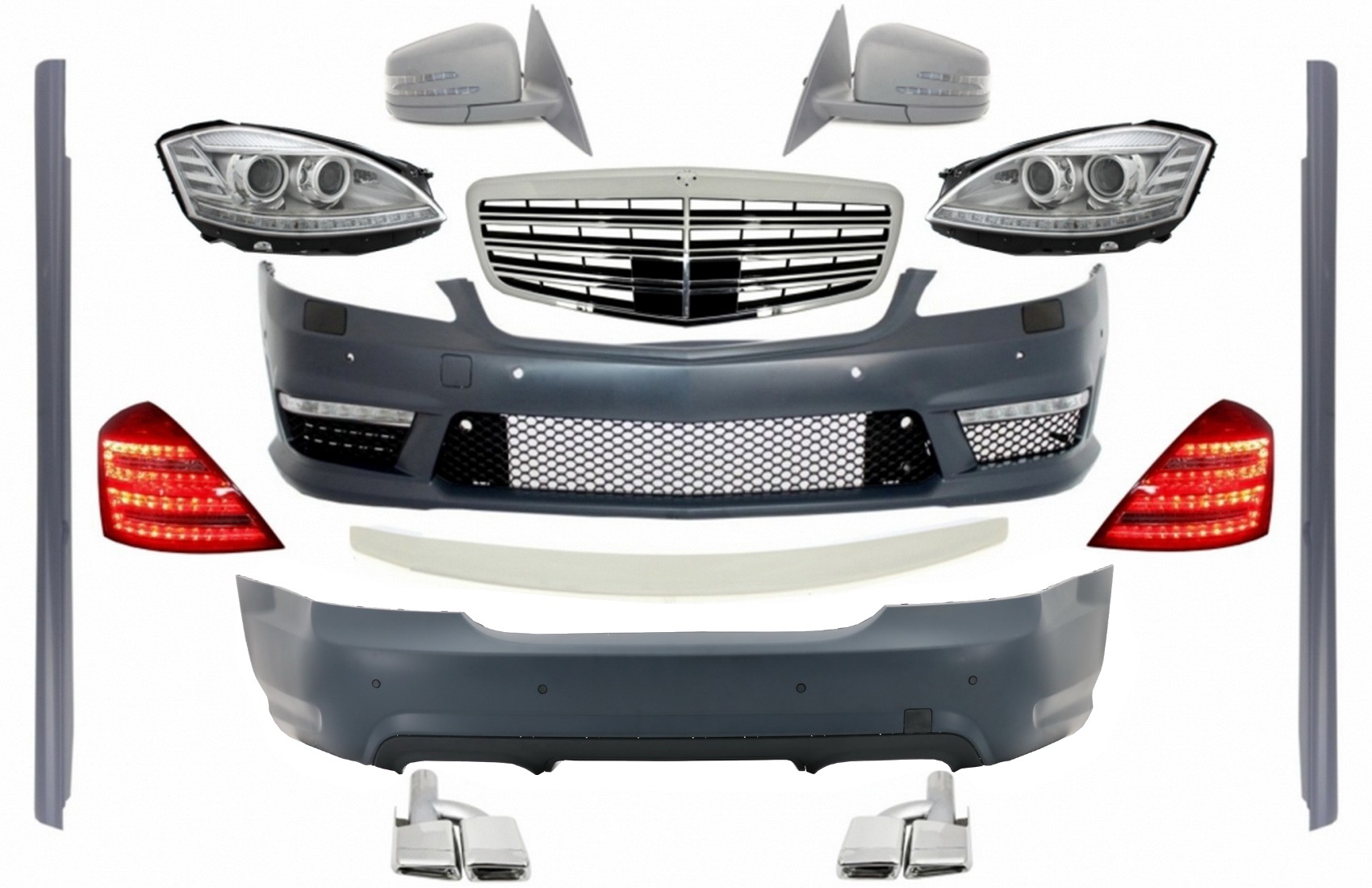 Komplett Facelift Body Kit MERCEDES S-Class W221 SWB-hez (2005-2009)