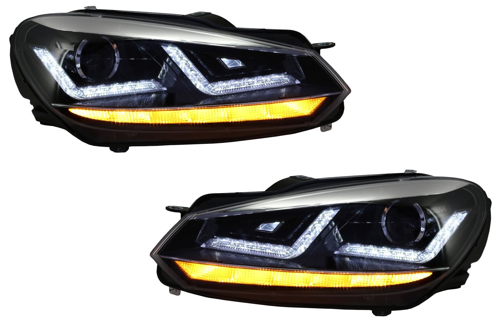 Osram Xenon Upgrade Fényszórók LEDriving VW Golf 6 VI (2008-2012) Króm LED dinamikus szekvenciális kanyarodó lámpákhoz