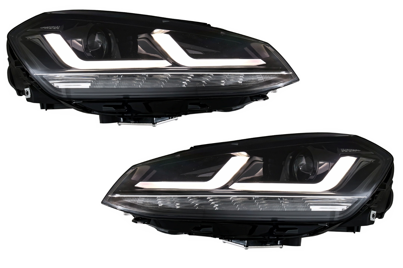 Osram Full LED-es fényszórók LED-vezetés VW Golf 7 VII-hez (2012-2017) Fekete frissítés Xenon és Halogén DRL autókhoz