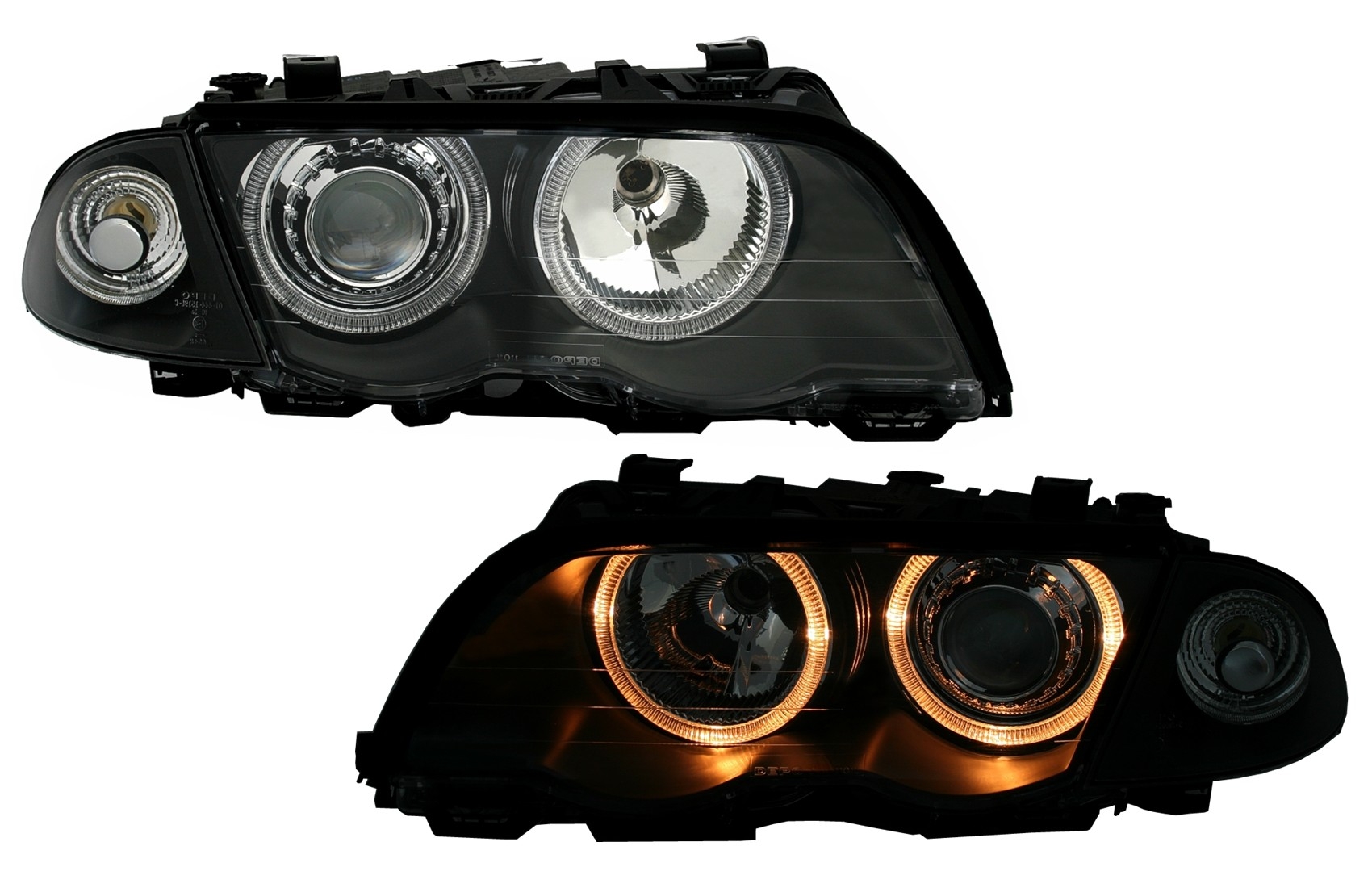 BMW 3-as sorozat E46 Limousine Touring (1998.05-2001.08.) Angel Eyes Blackhez megfelelő fényszórók