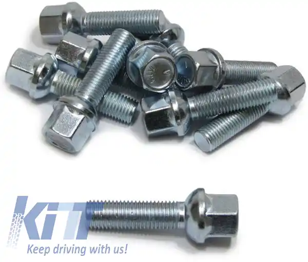 10 șuruburi de roată cu cap sferic M12x1.5 60mm