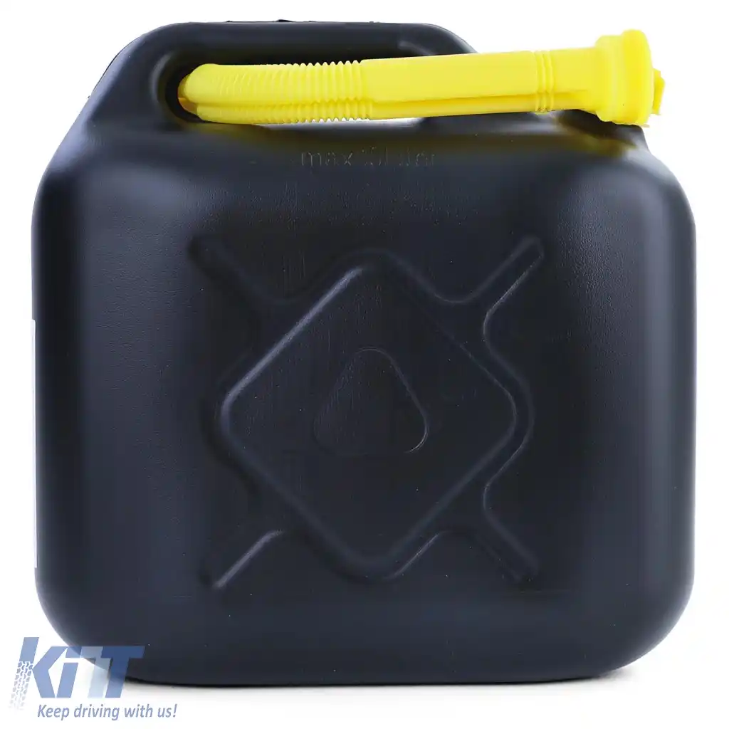 2x 10L Canistru de Rezervă pentru Benzină Motorină Plastic Aprobat UN Negru Galben-image-6264297