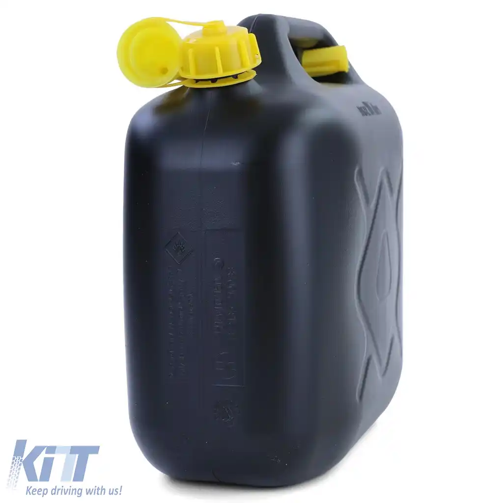 2x 10L Canistru de Rezervă pentru Benzină Motorină Plastic Aprobat UN Negru Galben-image-6264299