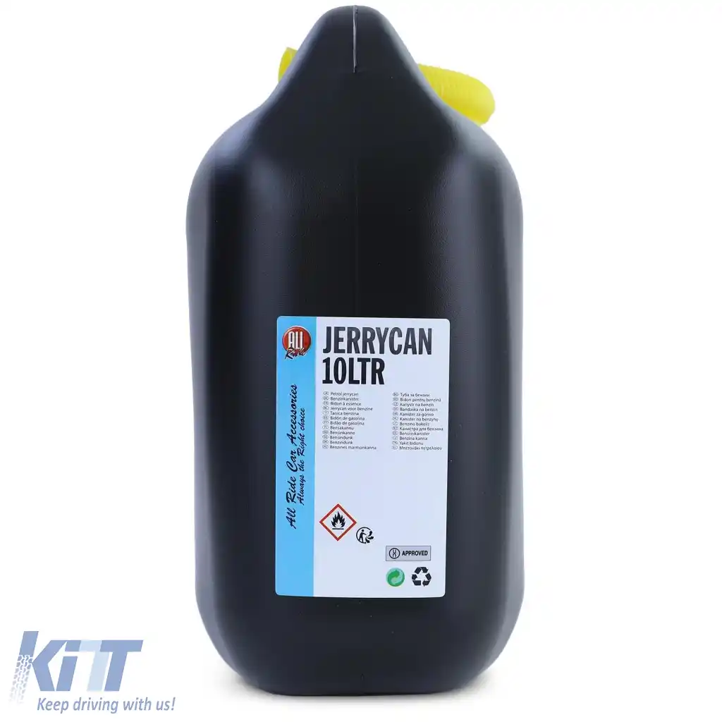 2x 10L Canistru de Rezervă pentru Benzină Motorină Plastic Aprobat UN Negru Galben-image-6264303