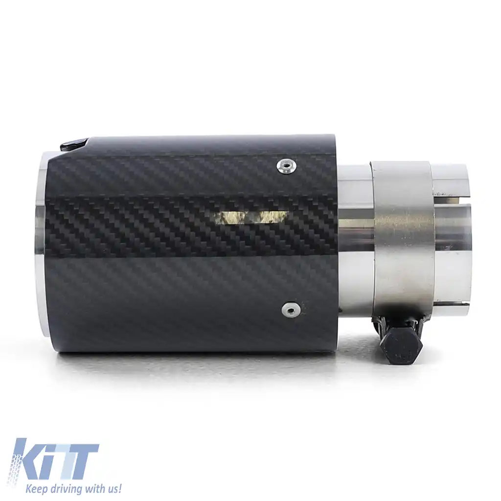2x 90mm țeavă de eșapament din carbon cu absorber, potrivită pentru BMW Seria 4 F32 F33 F36 2013-2021-image-6195465