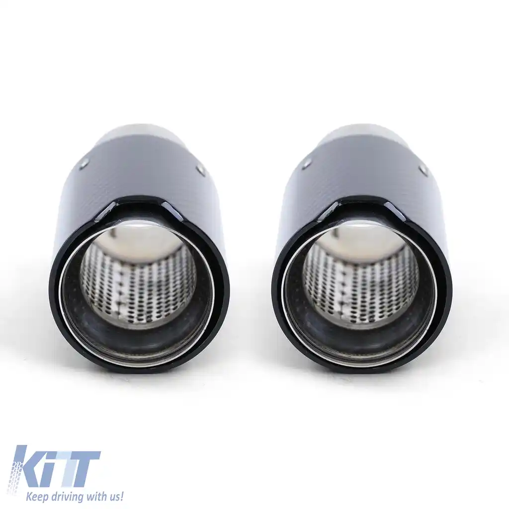 2x 90mm teava de esapament din carbon cu absorber, potrivită pentru BMW Seria 2 F22 F23 2013-2021-image-6196685