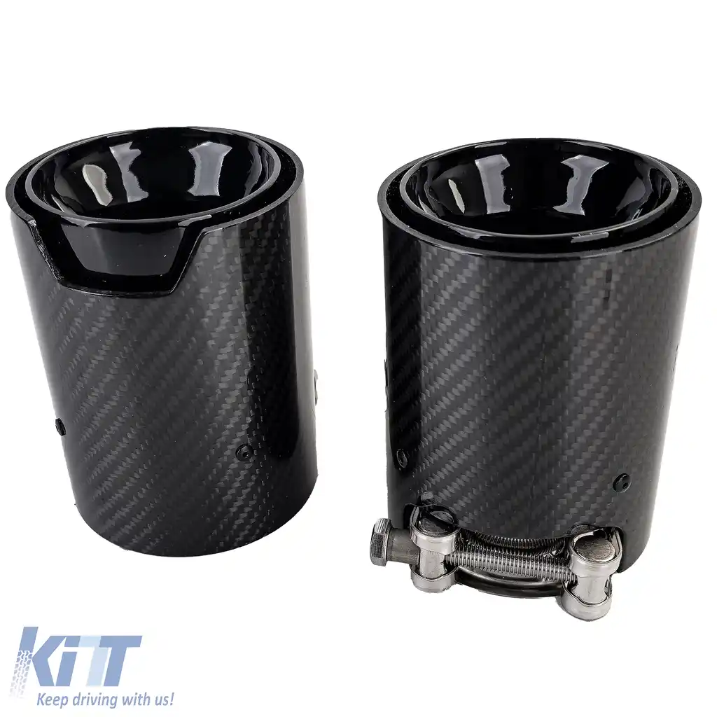 2x capace de evacuare din carbon, tuburi de evacuare potrivite pentru BMW Seria 2 F22 F23 M235i M240i-image-6194056