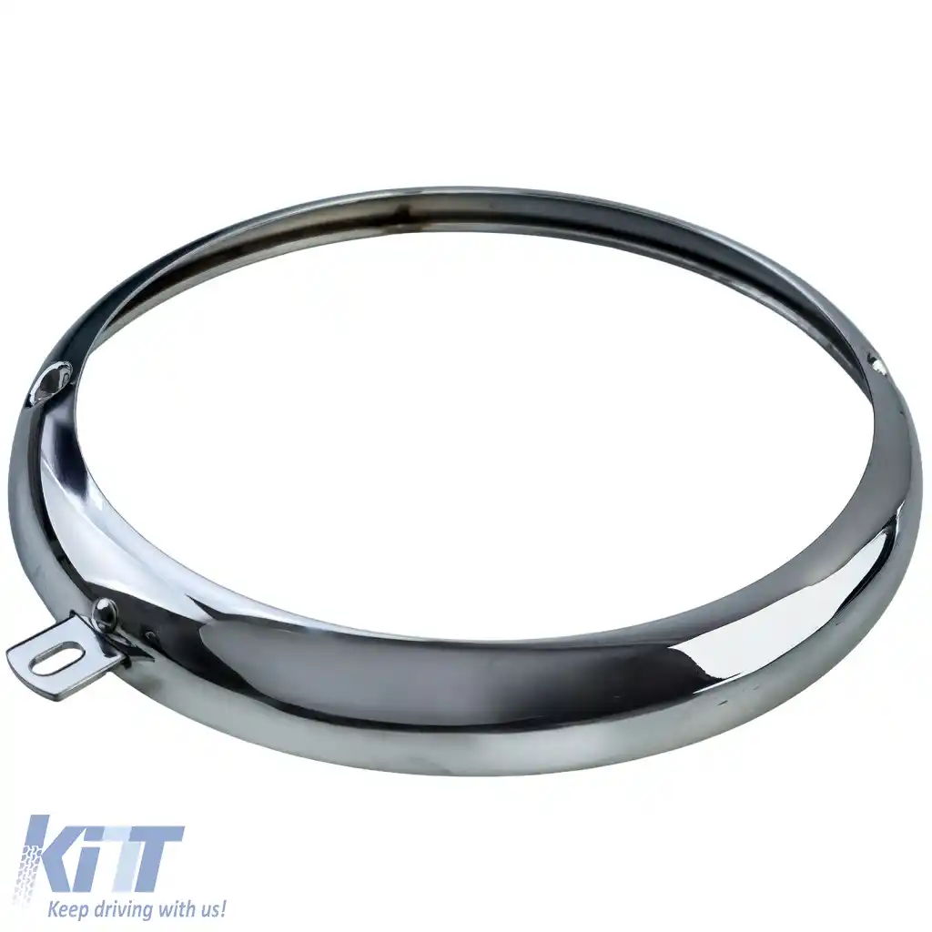 2x inel de far crom pentru VW Beetle Bus T1 până în 1967 / Porsche 356-image-6264241