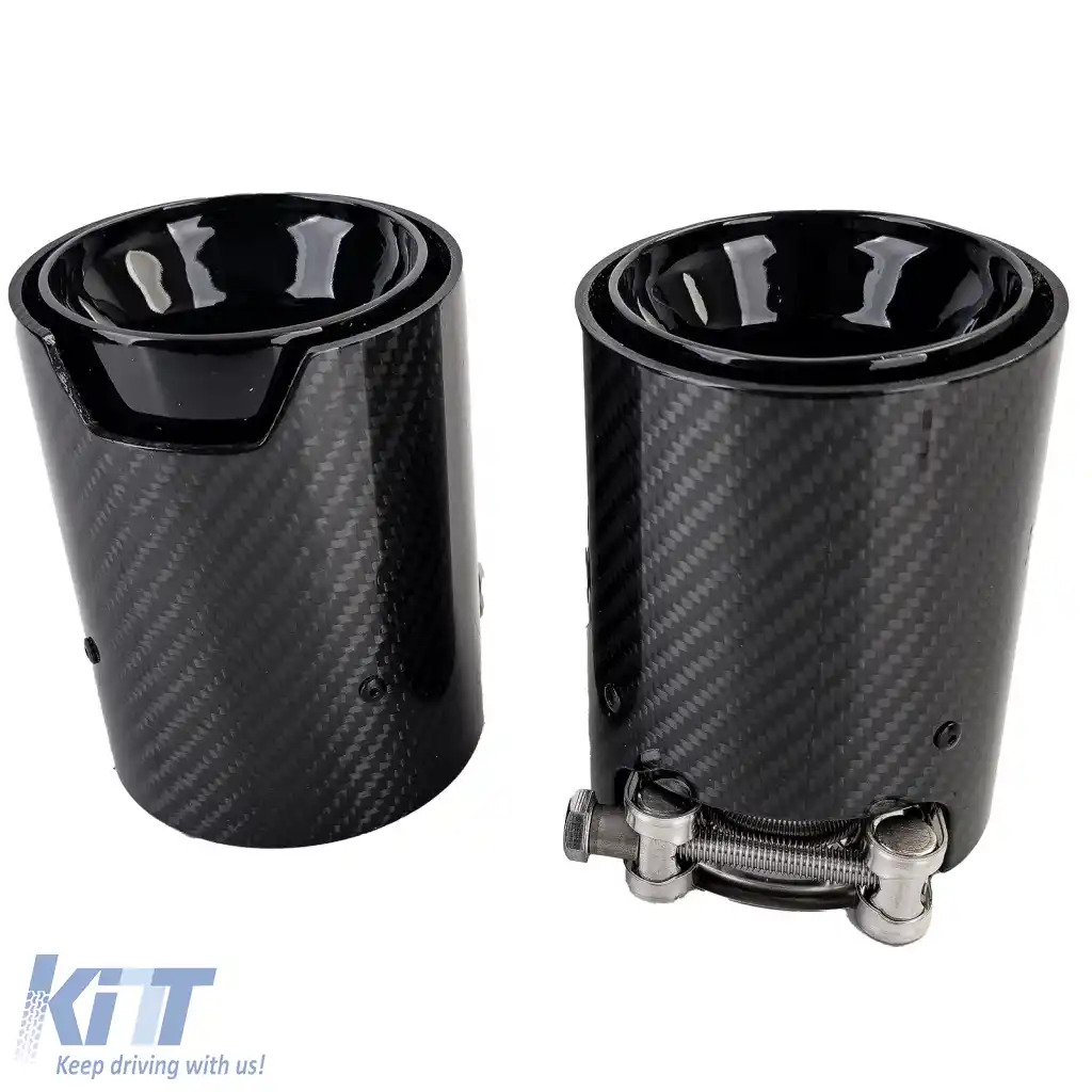 2x tevi de evacuare din carbon potrivite pentru BMW Seria 1 F20 F21 M135i M140i-image-6326166