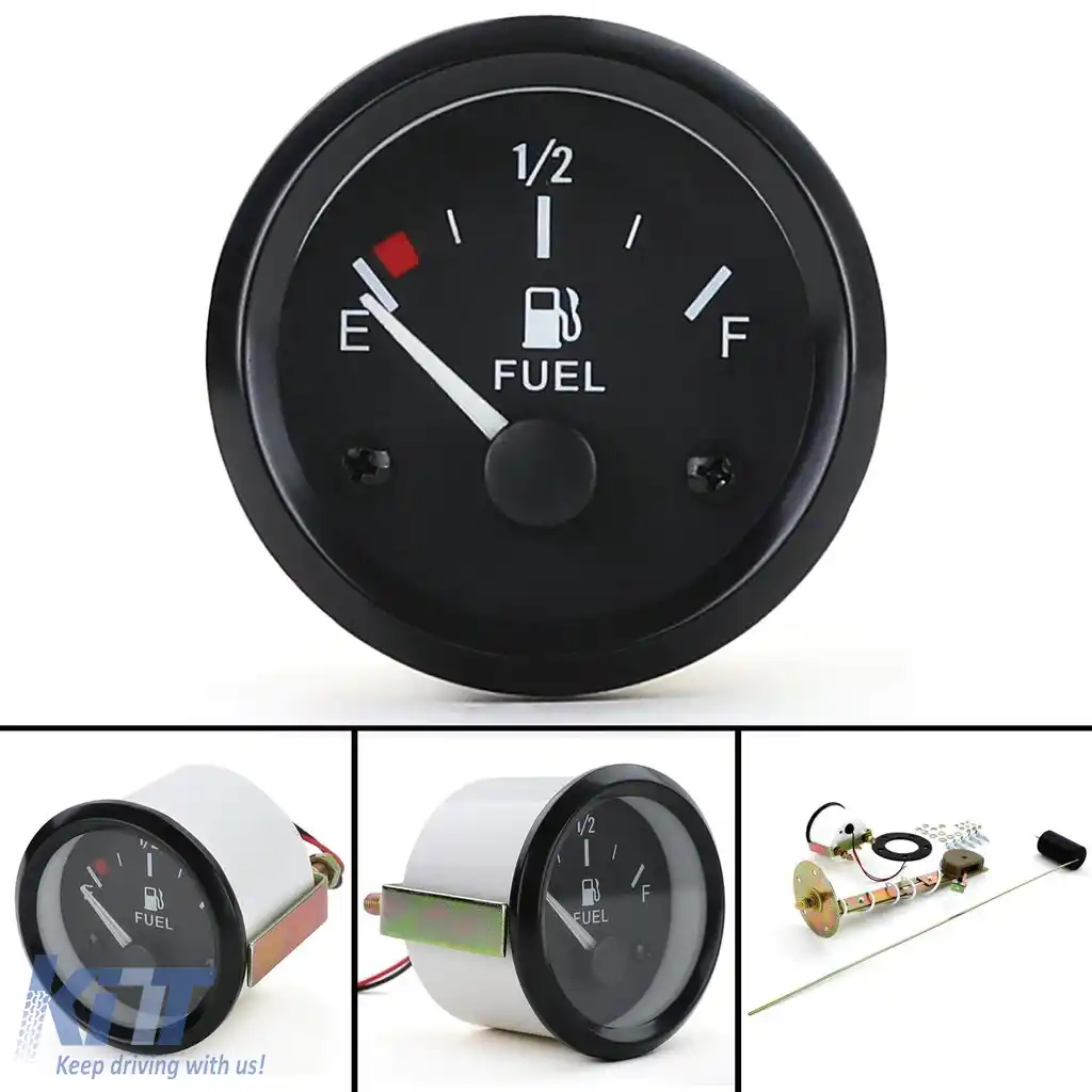 52mm Zusatzinstrument Tankanzeige Youngtimer Klassik Schwarz-image-6209503