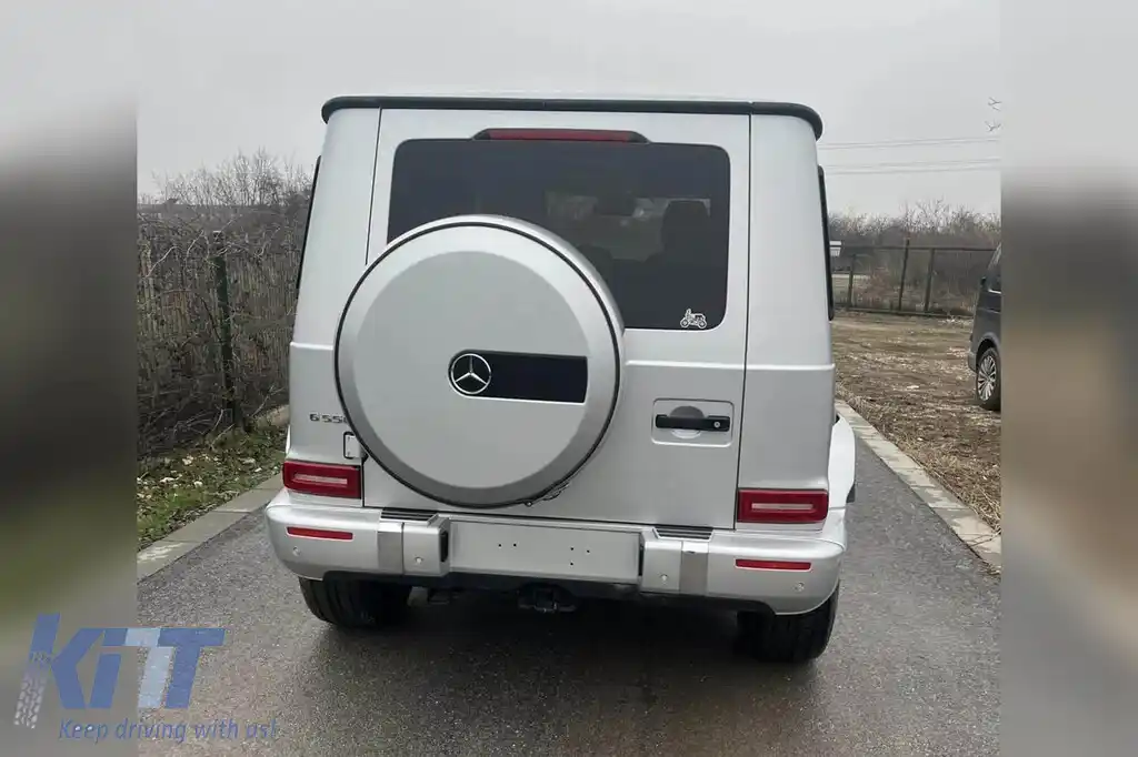 A design conversion from Mercedes G-Class W464 2018-2024 to G-Class W465 after 2024 - front/rear bumper, wheel arches, grilles, wheel arch liners-image-6237617
