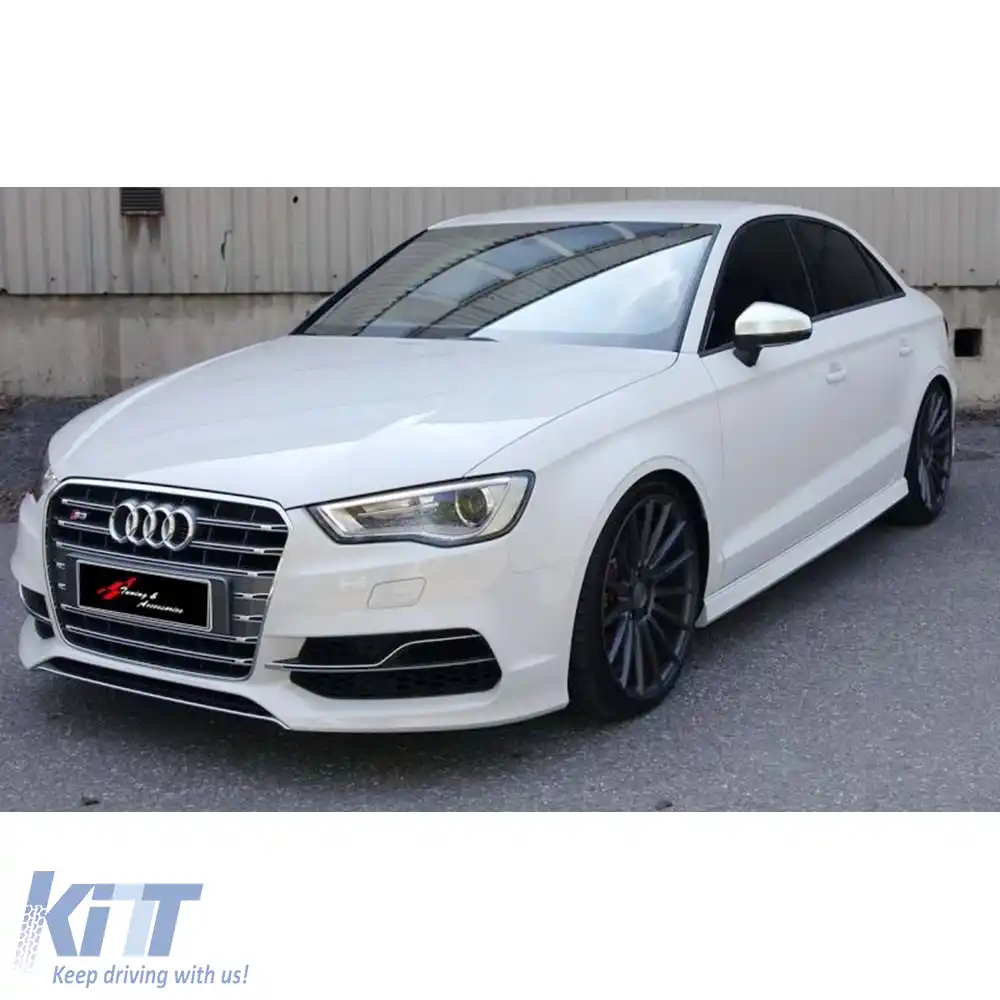 image-11-A3 8V Sedan Stil S3 Praguri Laterale Suprafață Brută Plastic Vacuum / 2012-2019