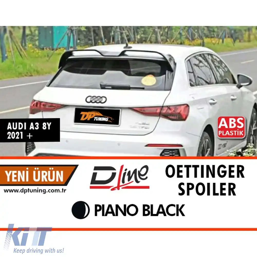 image-64-A3 8Y HB Spoiler Stil Oettinger Negru Pian ABS / 2021 După