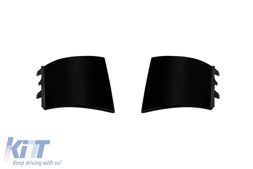 A35 type diffuser with black tips suitable for rear A Design bumper on Mercedes A-Class W177 hatchback, black lacquer, -oo--oo--image-6261168