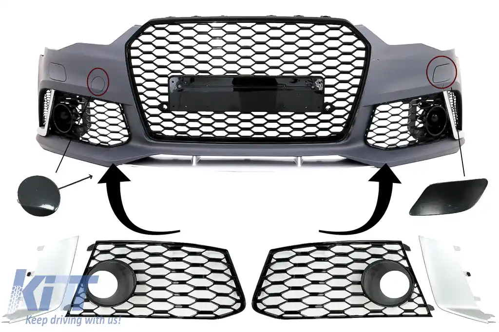 Accesorii Bara Fata compatibil cu Audi A6 C7 4G Facelift (2011-2018) RS6 Design