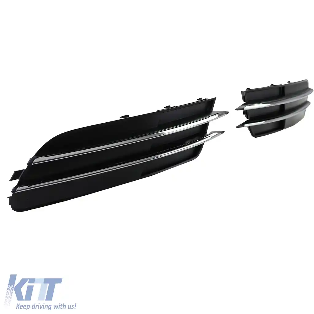 Accesorii cromate pentru grila si bara fata pentru Audi A6 C7 4G 10-14 fara S-Line-image-6205083
