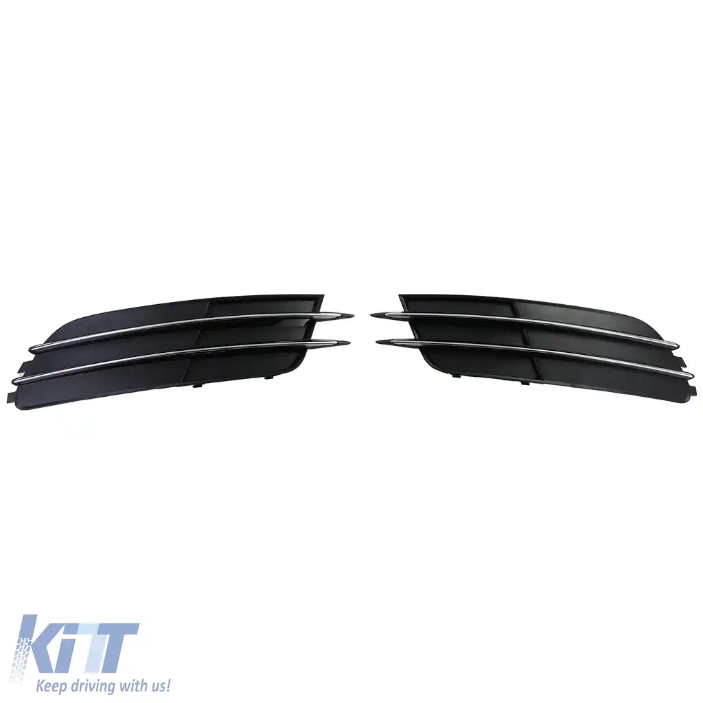 Accesorii cromate pentru grila si bara fata pentru Audi A6 C7 4G 10-14 fara S-Line-image-6205086