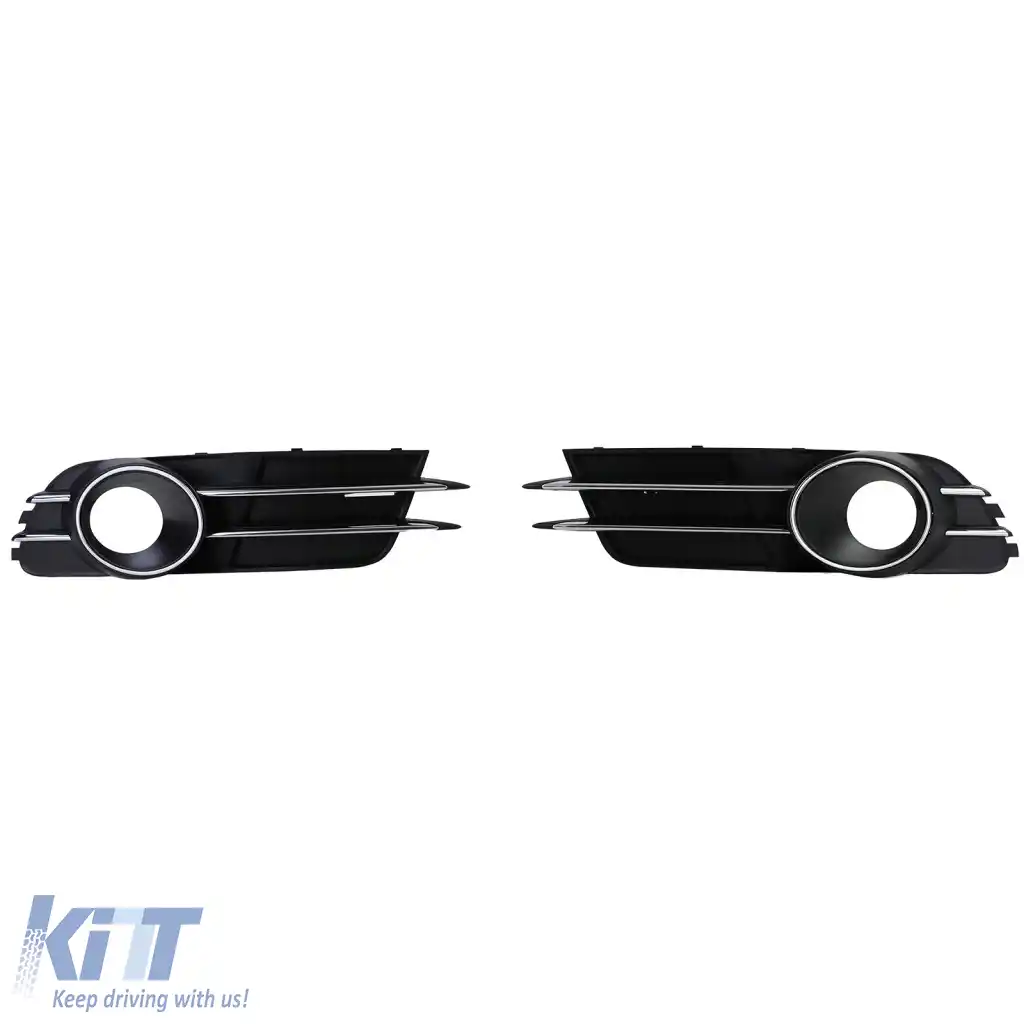 Accesorii grilă crom pentru bara de protecție Audi A6 C7 4G 10-14 fără S-Line-image-6326508
