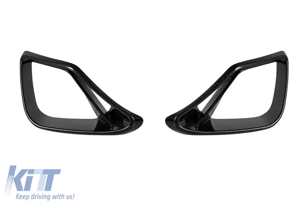 Accesorii laterale din carbon BRBS pentru grila frontală S63, potrivite pentru bumperul Mercedes S-Class Coupe C217 2017-2020