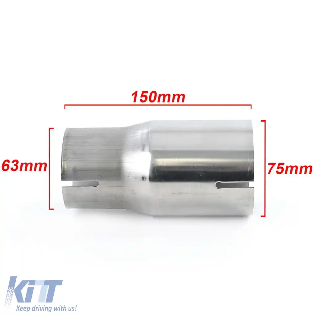 Adaptor de conexiune reductoare pentru țeava de eșapament din oțel inoxidabil 75mm la 63mm-image-6199128