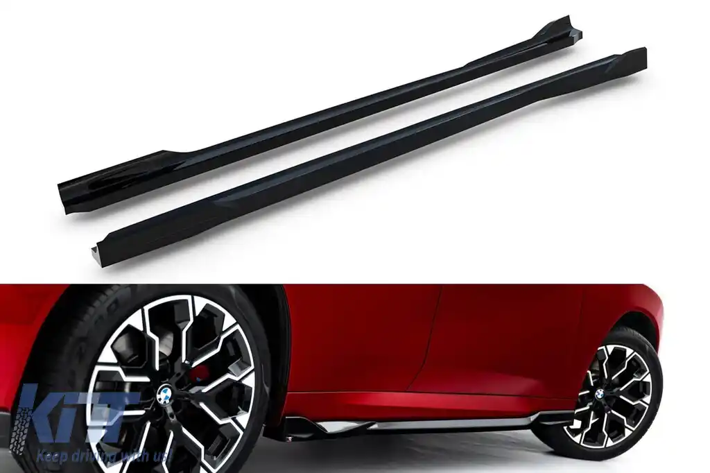 Aditive Maxton Design pentru praguri BMW X3 G45 cu pachet M după 2024, lac negru