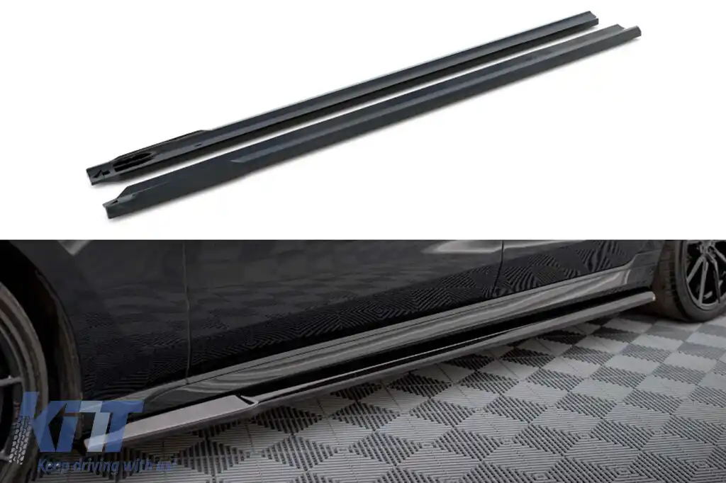 Aditive Maxton Design potrivite pentru BMW Seria 7 M-Pack, M760E G70 după 2022, lac negru