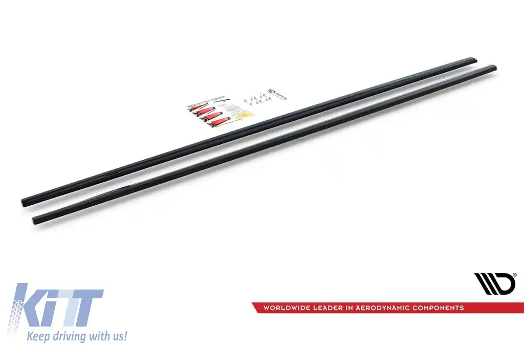 Aditive Maxton Design potrivite pentru praguri M pentru BMW Seria 5 E39 1998-2003 M5 sau cu pachet M, mat negru-image-6143789