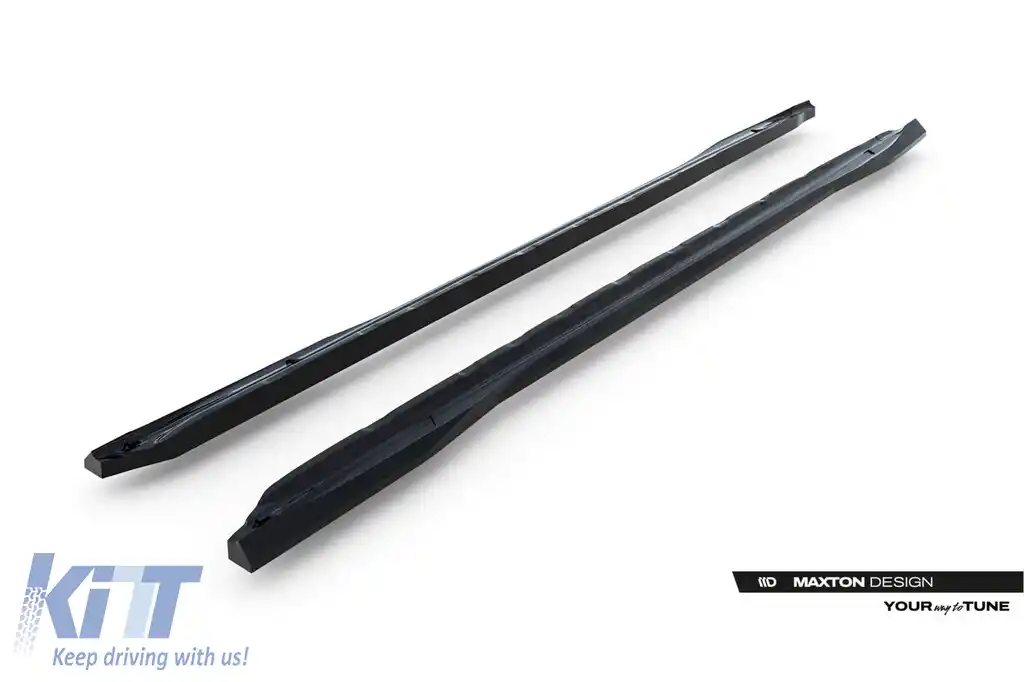 Aditive Maxton Design versiunea 1 pentru praguri tip S-line pentru Audi A6 S-line C9 Avant după 2025, lac negru-image-6235642