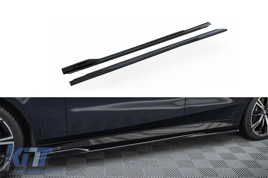 Aditive Maxton Design versiunea 1 potrivite pentru BMW Seria 5 G60 cu pachet M după 2023, lac negru