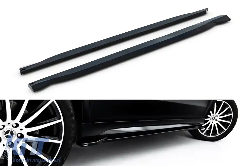 Aditive Maxton Design versiunea 2 pentru praguri tip A Design-Line potrivite pentru Mercedes GLS X167 2019-2023, lac negru