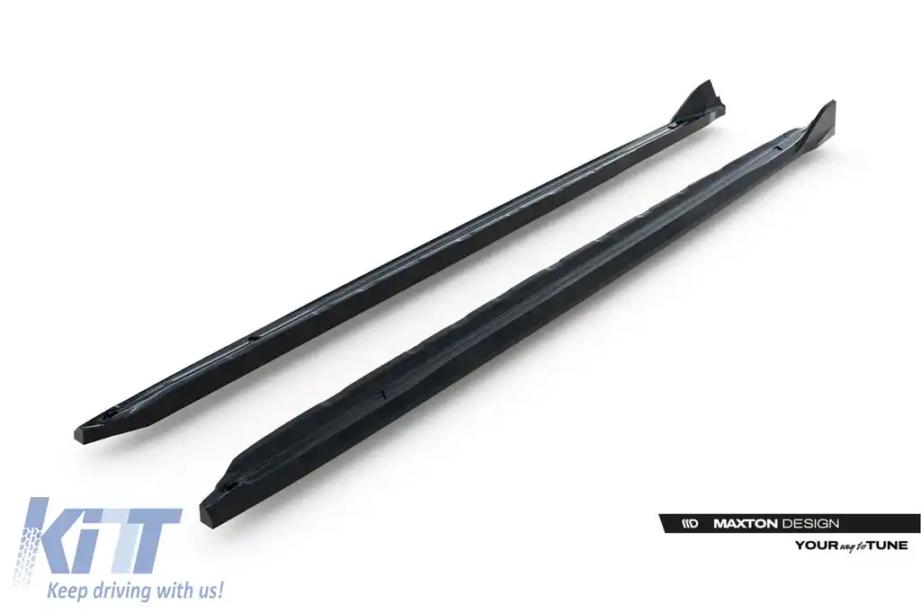 Aditive Maxton Design versiunea 2 pentru praguri de tip S-line pe Audi A6 S-Line C9 Avant după 2025, lac negru-image-6235650