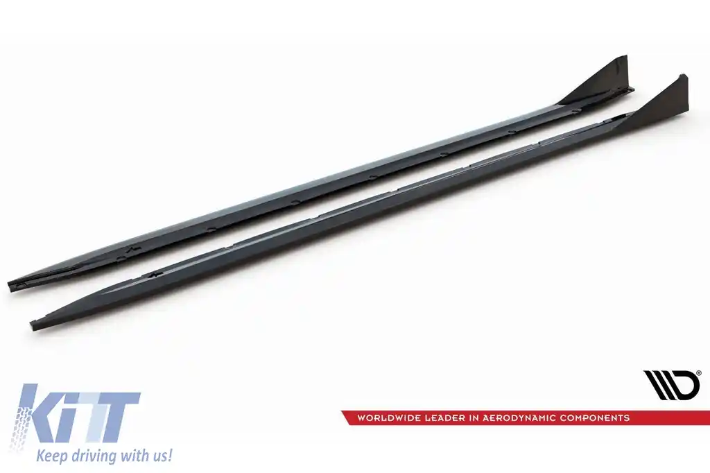 Aditive Maxton Design versiunea 3 potrivite pentru praguri laterale tip CSL pentru BMW M4 G82 după 2021, lac negru-image-6236167