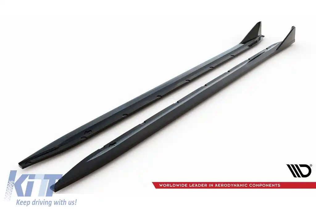 Aditive Maxton Design versiunea 3 potrivite pentru praguri laterale tip CSL pentru BMW M4 G82 după 2021, lac negru-image-6236168