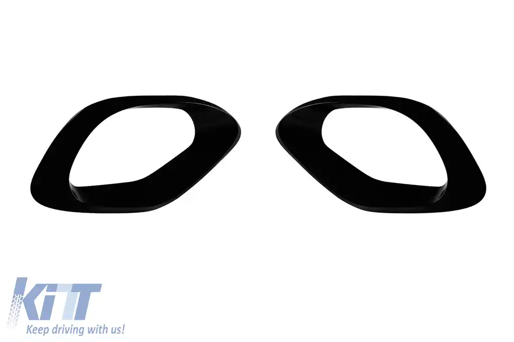 Aditive tip 63 potrivite pentru grilele laterale în bara de protecție frontală A Design-Line a Mercedes C-Class W206, S206 după 2021, lac negru