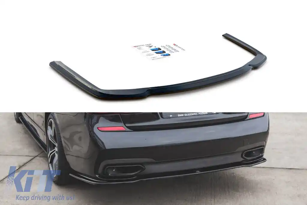 Adăugare Maxton Design pentru difuzorul posterior potrivit pentru BMW Seria 7 G11 2015-2018, lac negru
