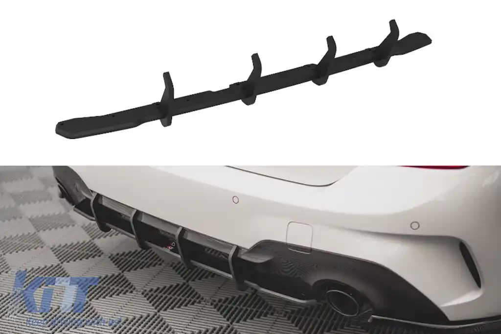 Adăugare tip Street Pro Maxton Design pentru difuzor de bara spate potrivit pentru BMW Seria 3 G20 sedan, G21 break după 2018, negru mat
