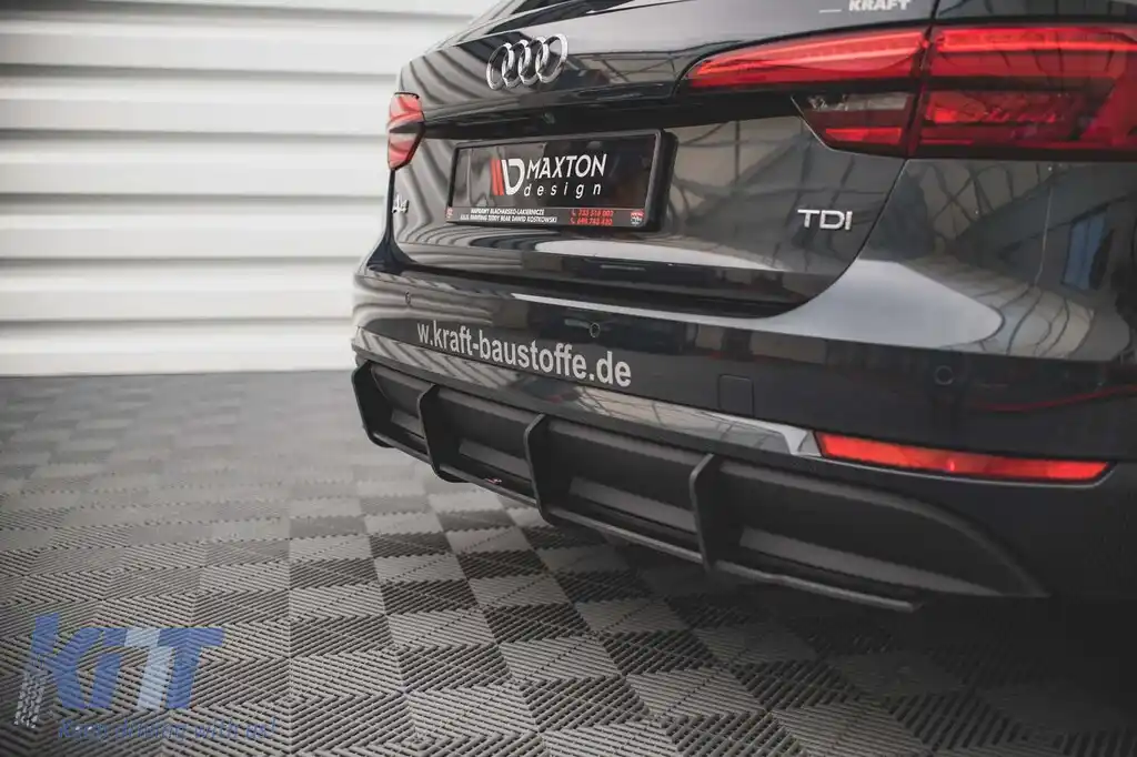 Adăugare tip Street Pro Maxton Design potrivită pentru difuzor pentru Audi A4 B9 sedan, break 2015-2019, lac negru-image-6140136