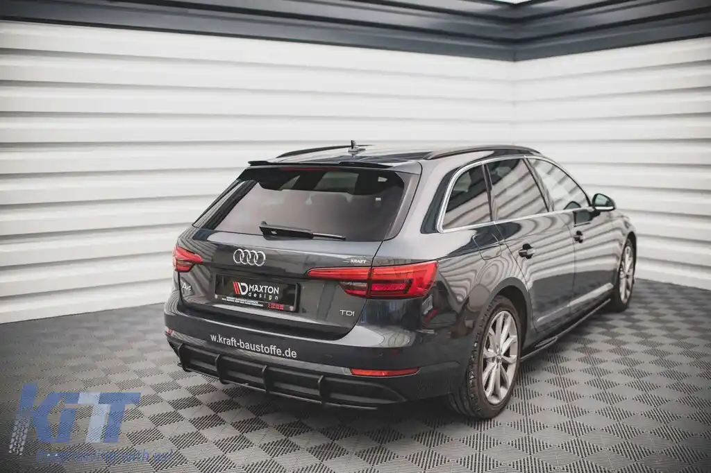Adăugare tip Street Pro Maxton Design potrivită pentru difuzor pentru Audi A4 B9 sedan, break 2015-2019, lac negru-image-6140137
