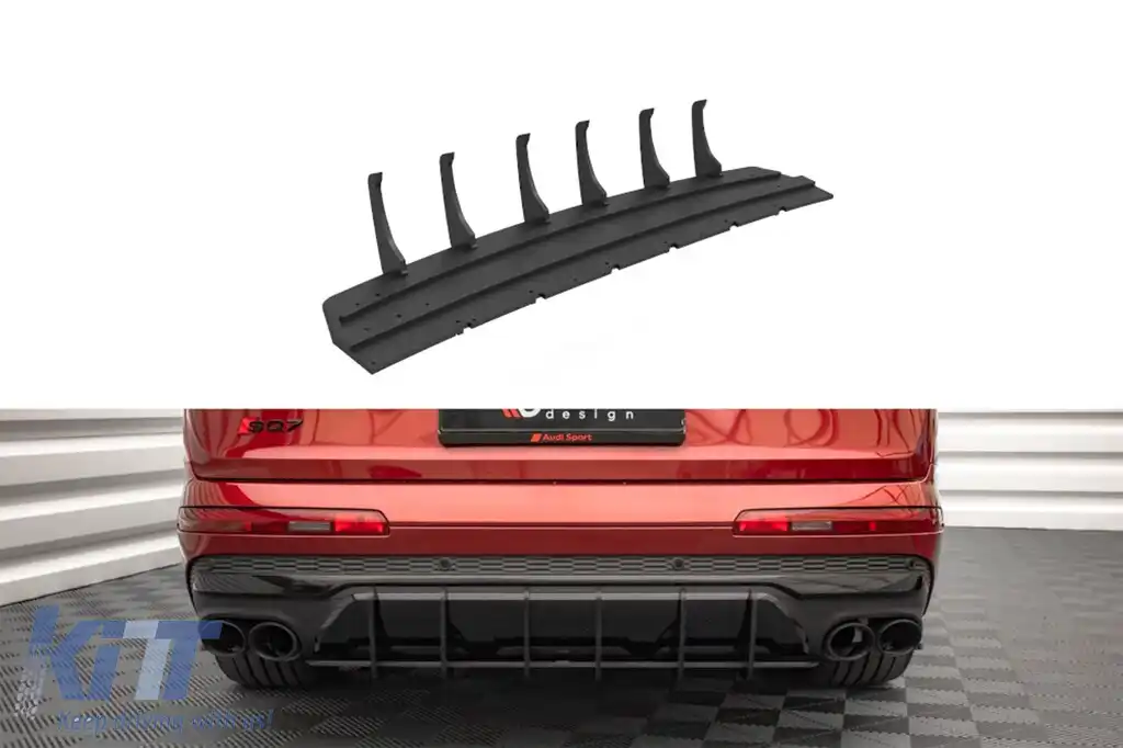 Adăugare tip Street Pro Maxton Design potrivită pentru difuzor pentru Audi Q7 S-Line, SQ7 după 2019, negru mat