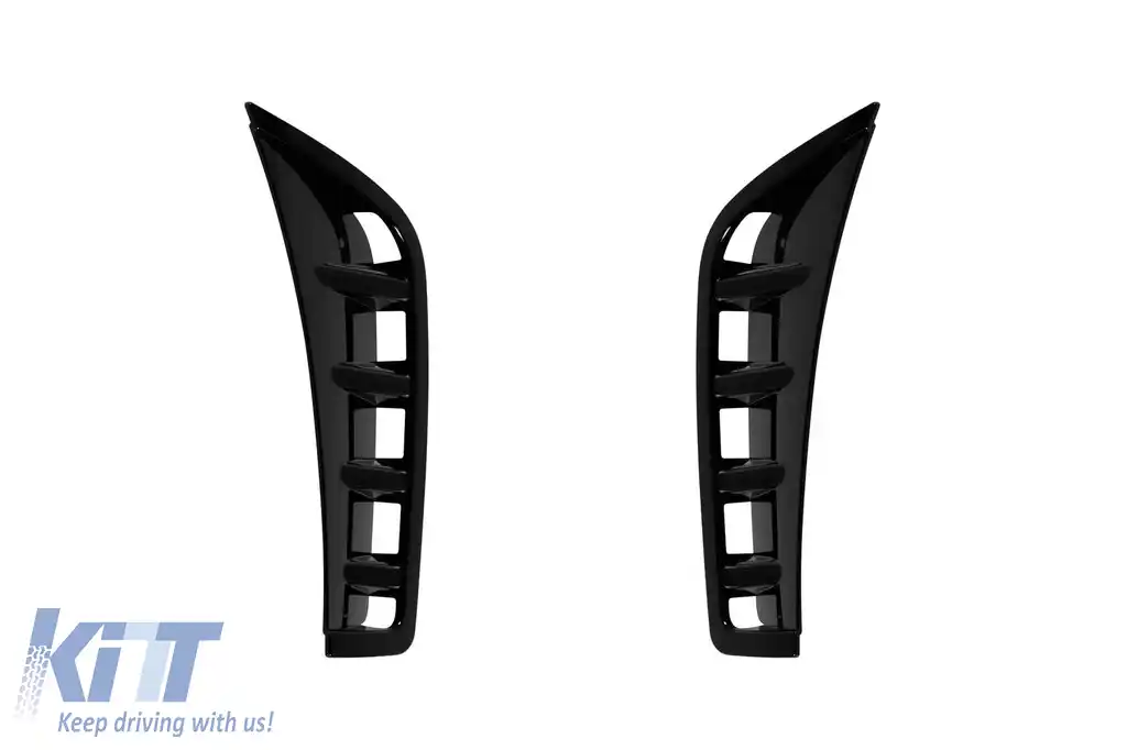 Adăugiri Aero potrivite pentru fața A Design-Line a Mercedes GLC X253 2020-2023, lac negru