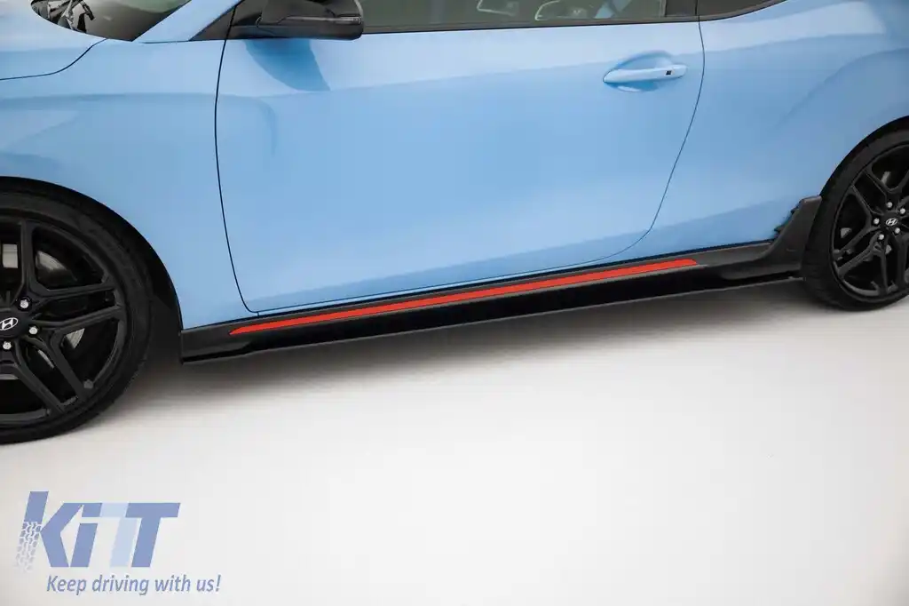 Adăugiri de tip Street Pro Maxton Design potrivite pentru Hyundai Veloster N 2018-2022, negru mat-image-6237426