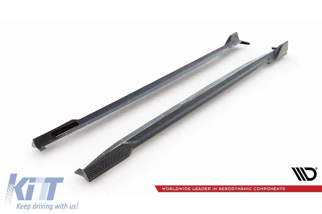 Adăugiri din carbon Maxton Design potrivite pentru pragurile BMW X5 G05 cu pachet M 2018-2023, după 2023-image-6144621