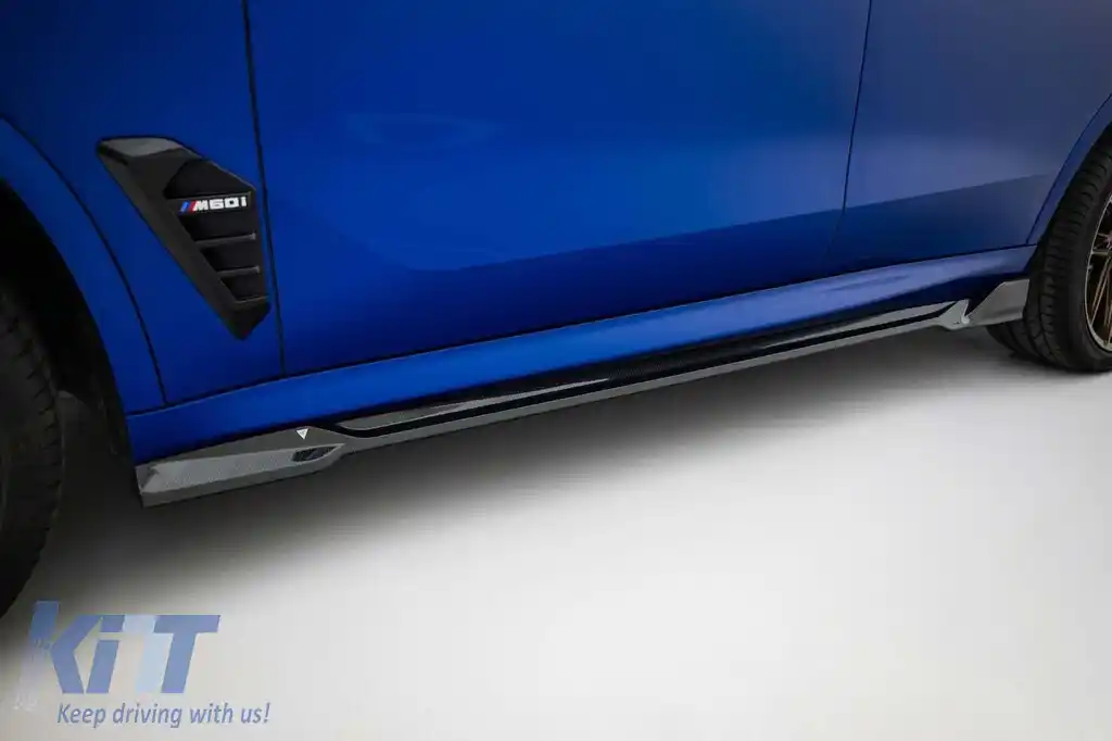 Adăugiri din carbon Maxton Design potrivite pentru pragurile BMW X5 G05 cu pachet M 2018-2023, după 2023-image-6144622