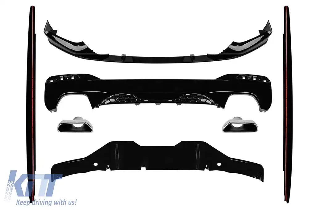 image-36-Adăugiri și difuzor M Performance Design Design cu țevi cromate 530/540 potrivite pentru BMW Seria 5 G30 2017-2020