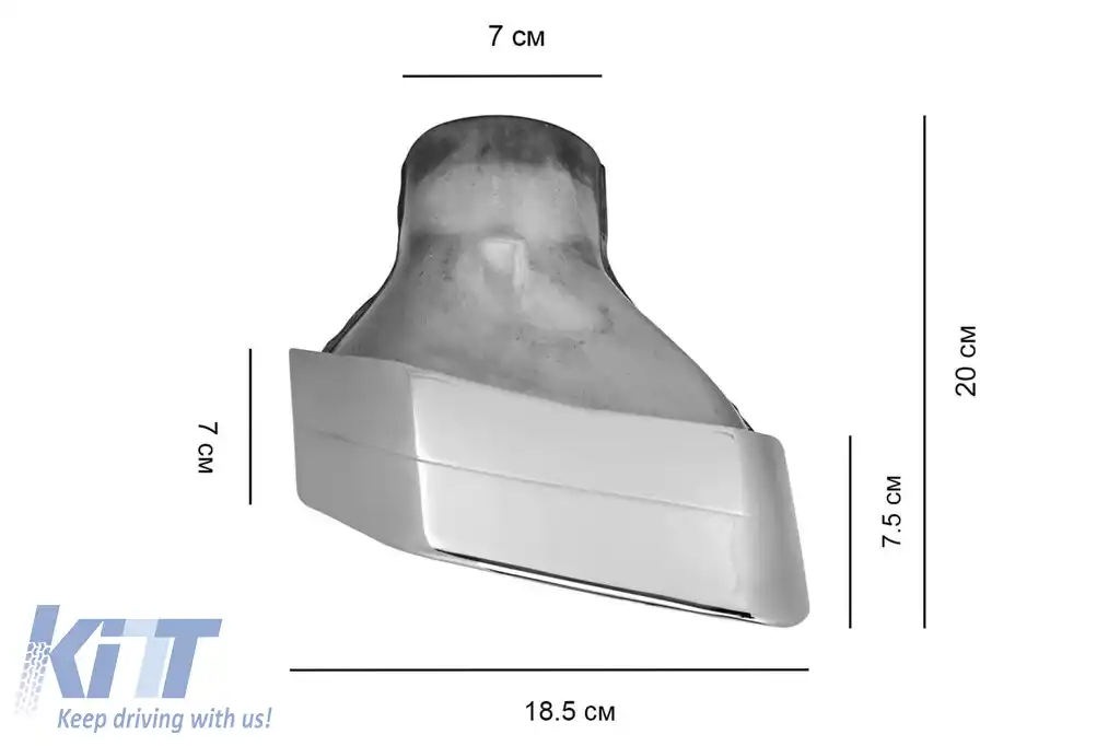 Adăugiri și difuzor M Performance Design Design cu țevi cromate 530/540 potrivite pentru BMW Seria 5 G30 2017-2020-image-6148340