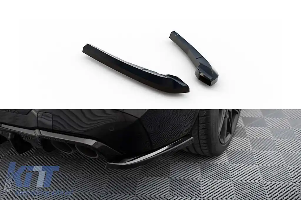 Adăugiri laterale Maxton Design potrivite pentru difuzor pe BMW X3 M F97 după 2021, lac negru