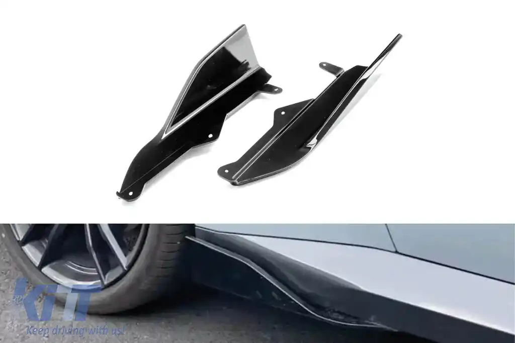Adăugiri M Performance Design Design pentru praguri laterale M tech potrivite pentru BMW Seria 2 G42 după 2022, lac negru