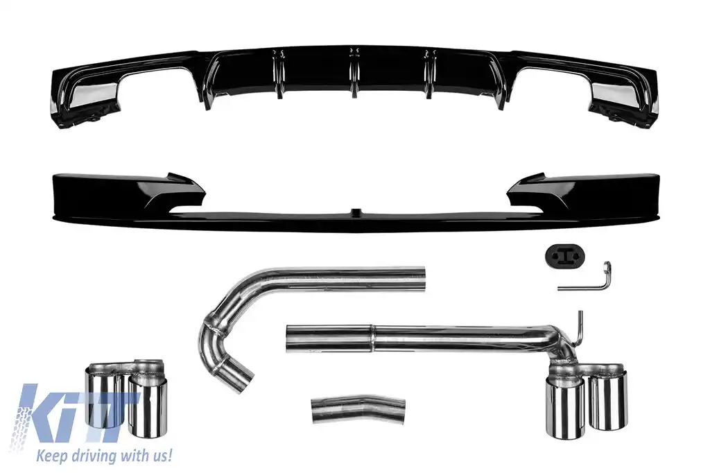 Adăugiri M3 Performance cu țevi și difuzor potrivite pentru BMW Seria 3 F30 sedan, F31 break 2011-2019