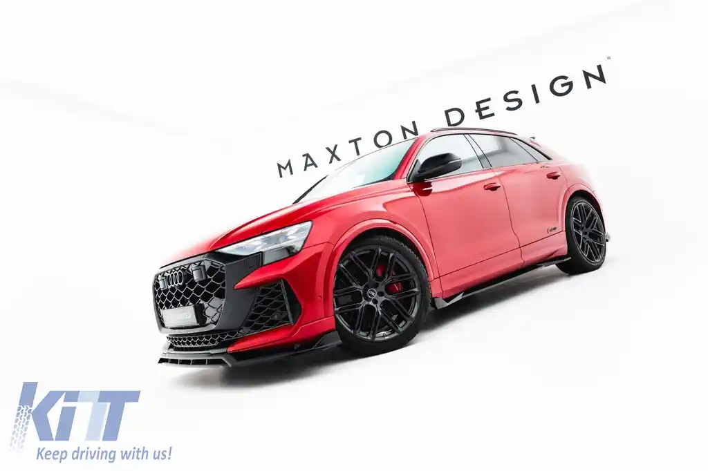 Adăugiri Maxton Design pentru praguri Audi RSQ8 după 2023, lac negru-image-6235885